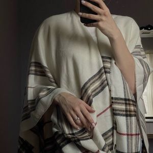 Plaid oversized scarf wrap